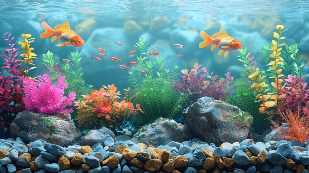 A variety of preventative measures against white algae in a fish tank, including UV sterilizers, algae-eating fish, proper lighting, and regular water changes.