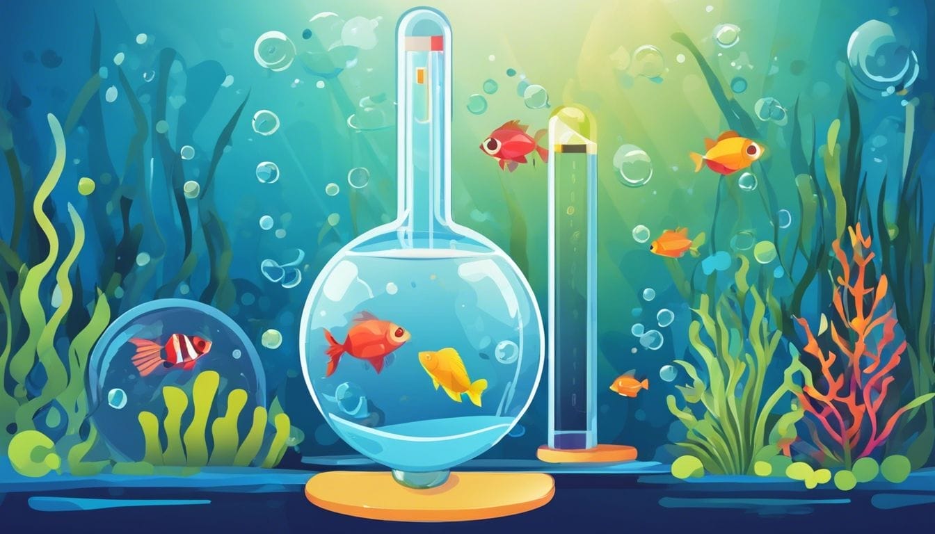 A balanced aquarium ecosystem with vibrant plants and colorful fish.