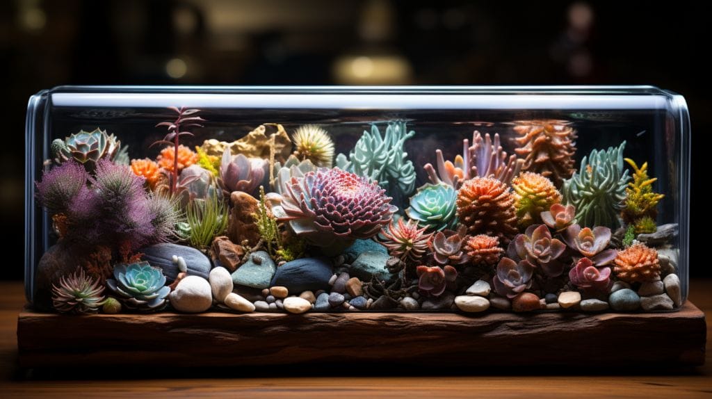 10-gallon tank with colored gravel