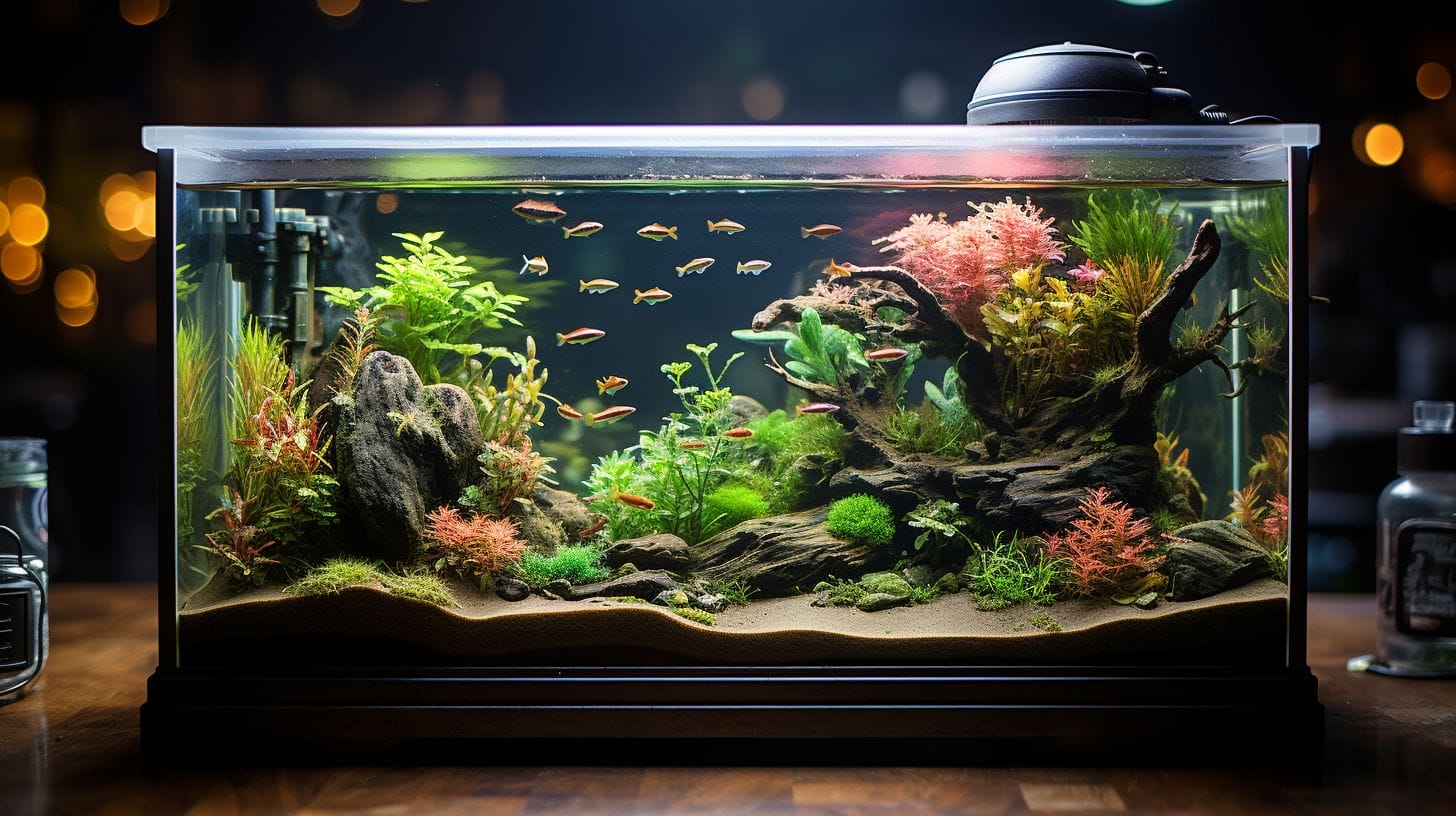 A 5-gallon fish tank with lush aquatic plants featured image