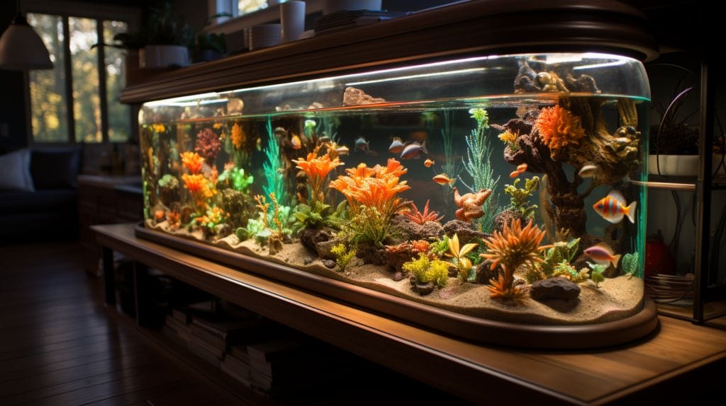 Aquarium with goldfish