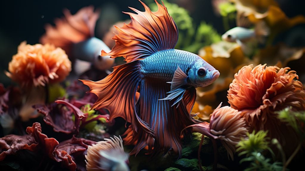 Betta fish with growth-contributing elements