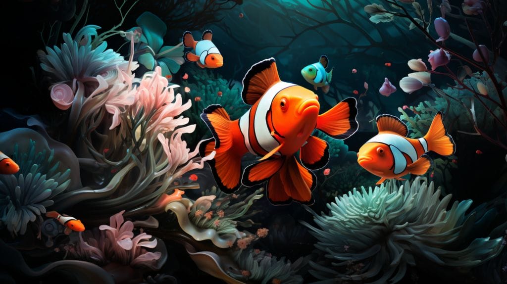 Clownfish and anemones