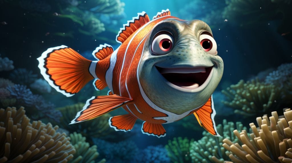 Fish From Nemo With Big Teeth featuring a Colorful 'Finding Nemo' underwater scene