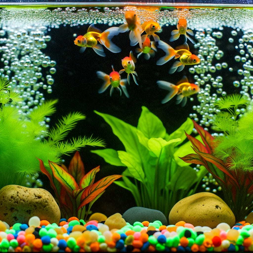 Goldfish breeding tank setup