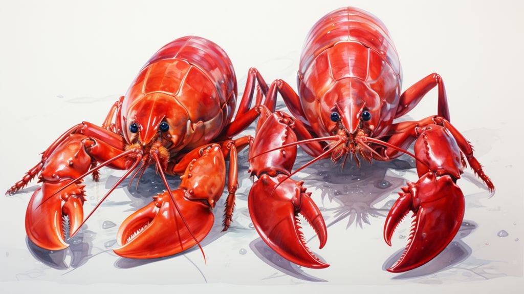 How to Tell Male From Female Crayfish featurig an Illustration of male vs female crayfish anatomy
