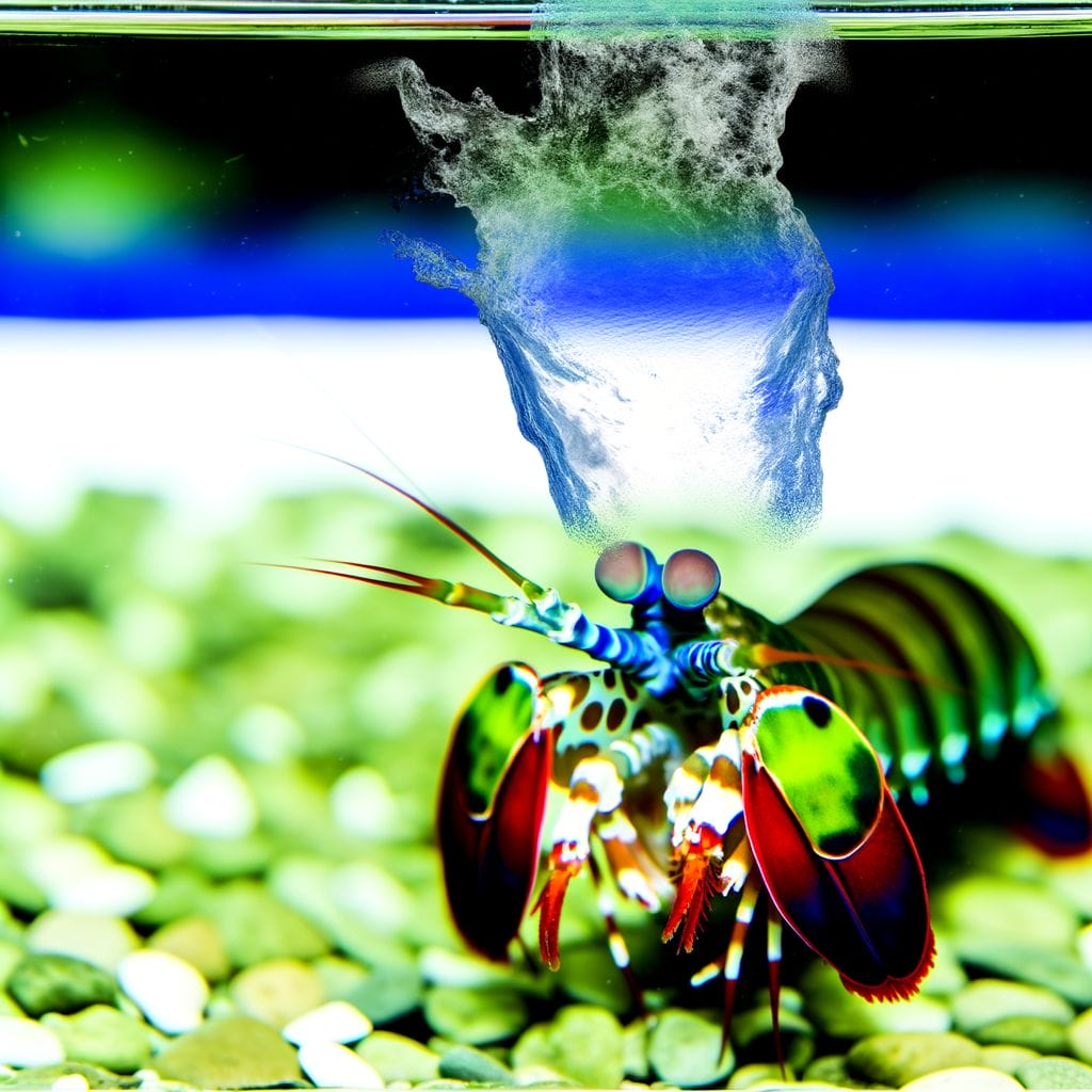 Can Mantis Shrimp Break Glass featurnig a Mantis shrimp hitting glass, shockwaves