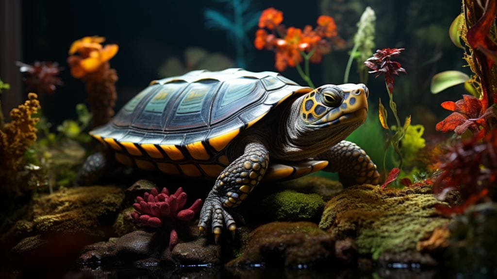 Turtle in 10-gallon aquarium