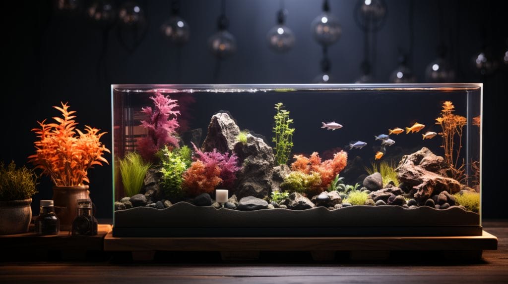 Various electric aquarium cleaners compared on a chart, highlighting different designs and features