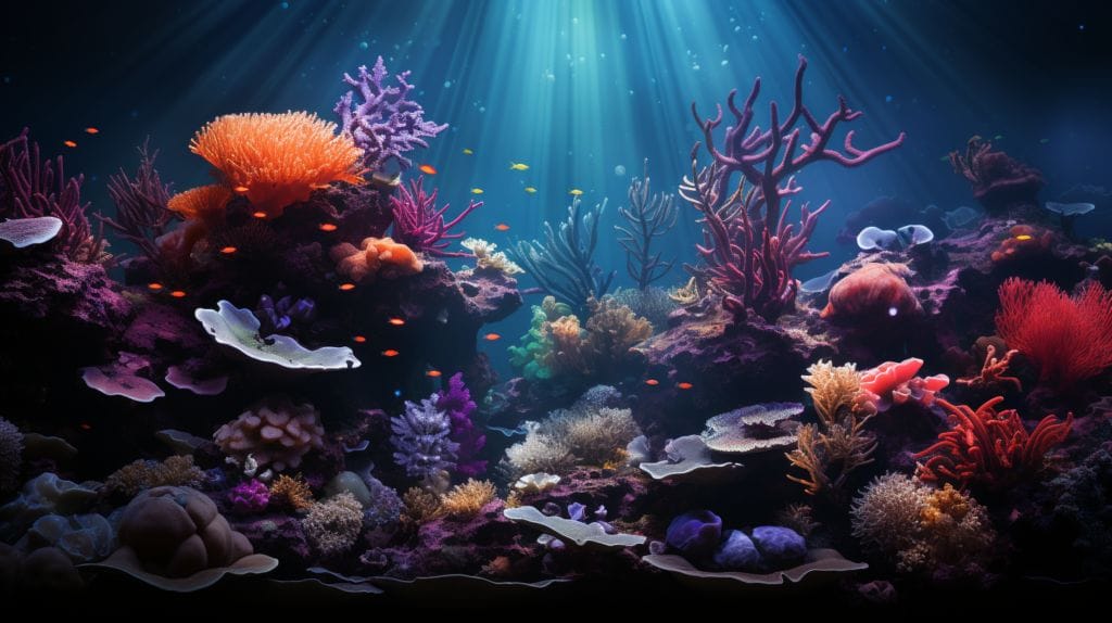 Vibrant coral reefs