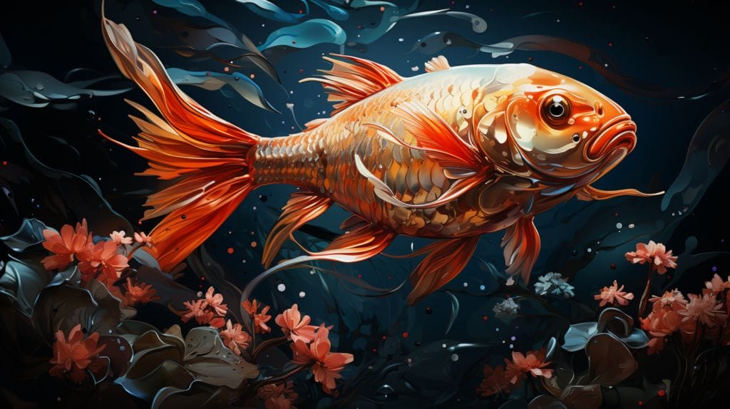 Vibrant fish in well-oxygenated aquarium vs lethargic fish.