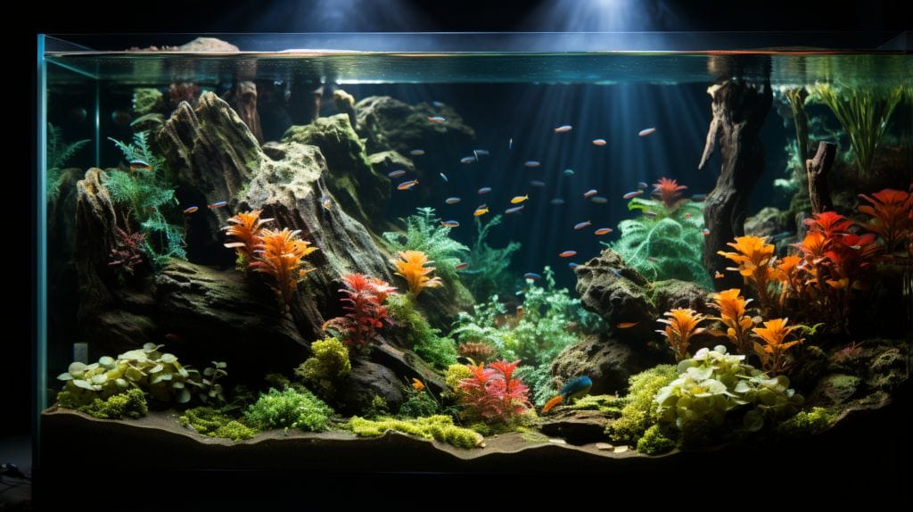 a lush aquarium