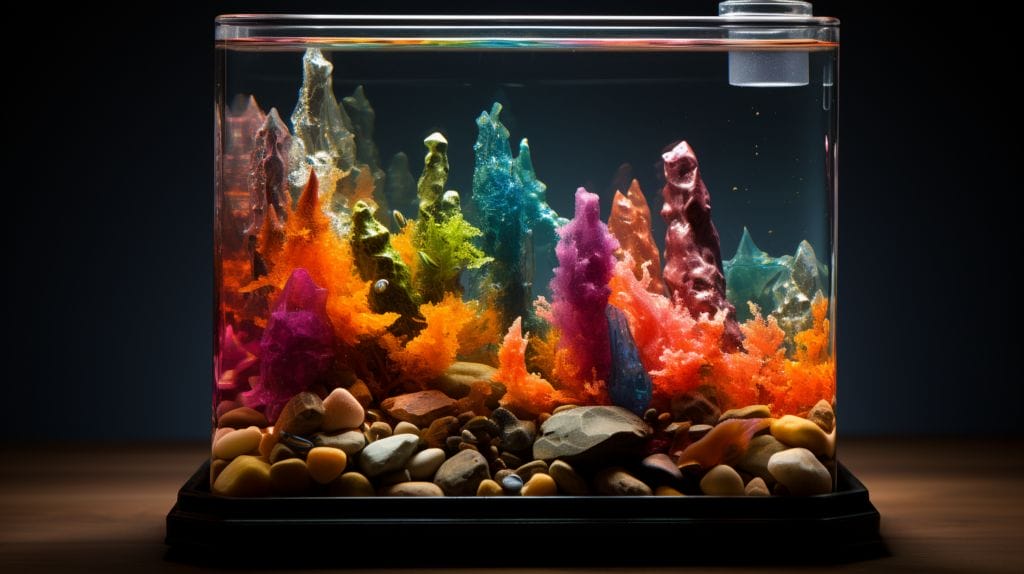 How Much Gravel for a 10 Gallon Tank featuring a tank with colorful gravel