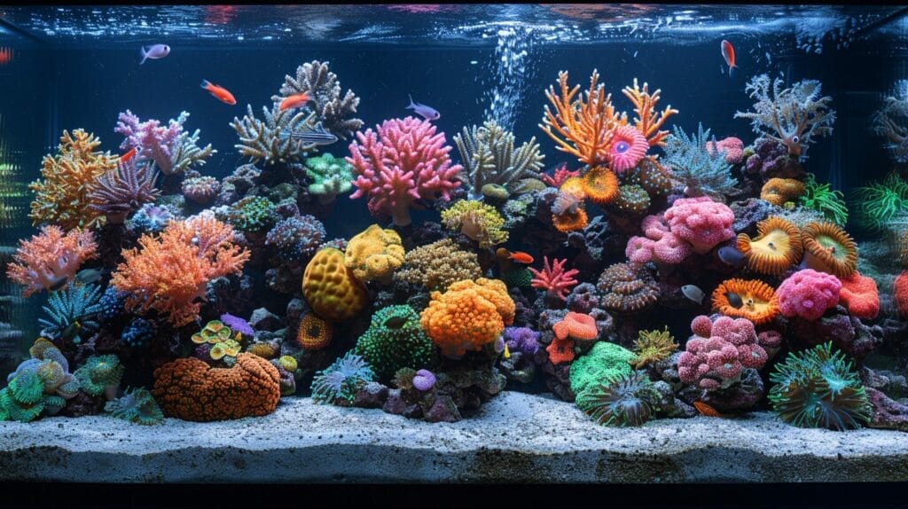 Well-balanced aquarium highlighting Montipora coral placement for optimal care.
