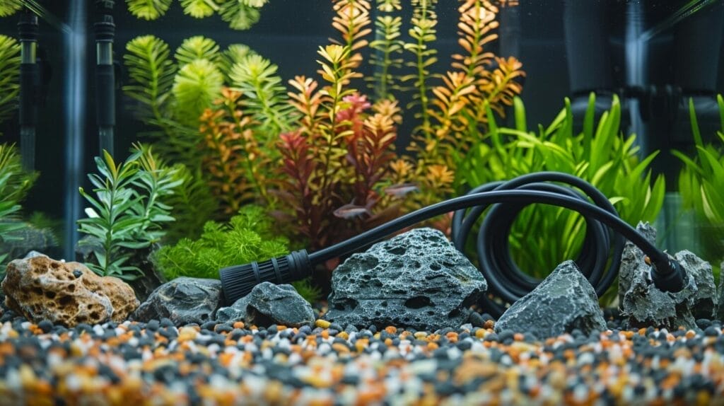 top-rated aquarium cleaning tools arranged neatly for display.